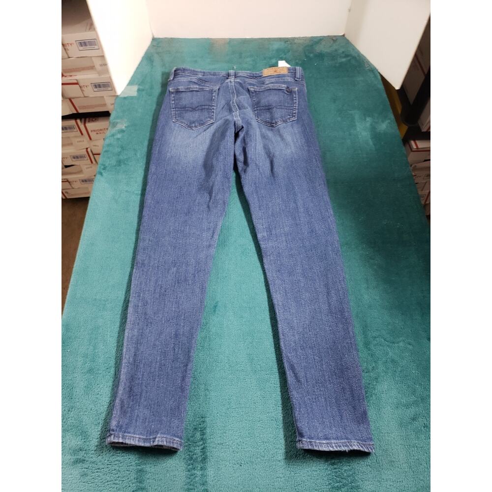 Buffalo Jeans Sz 31 Womens Blue Denim Stretch Pants Mid Rise Alexa Slim Straight - Picture 11 of 14